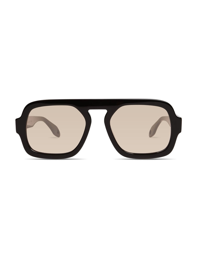Elisa Johnson Jane Sunglasses in Gloss Black available at Barbara Katz