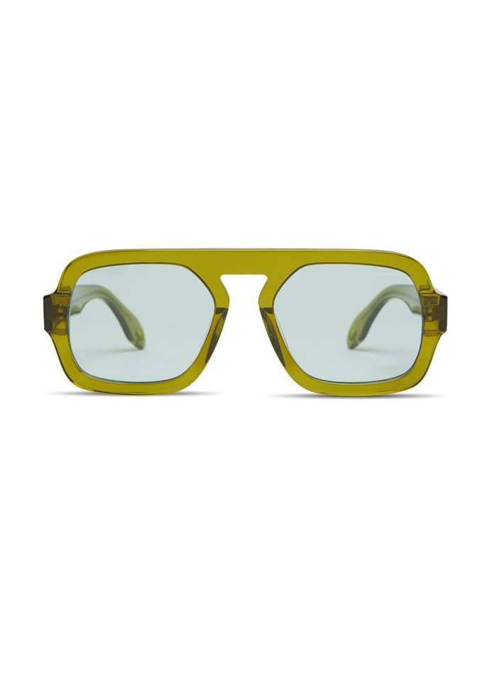 Elisa Johnson Jane Sunglasses in Olive Green available at Barbara Katz
