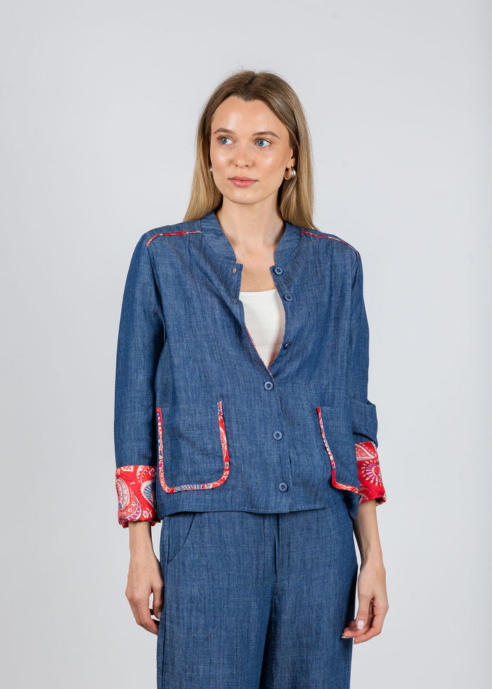Aldomartins Janice Denim Jacket available at Barbara Katz