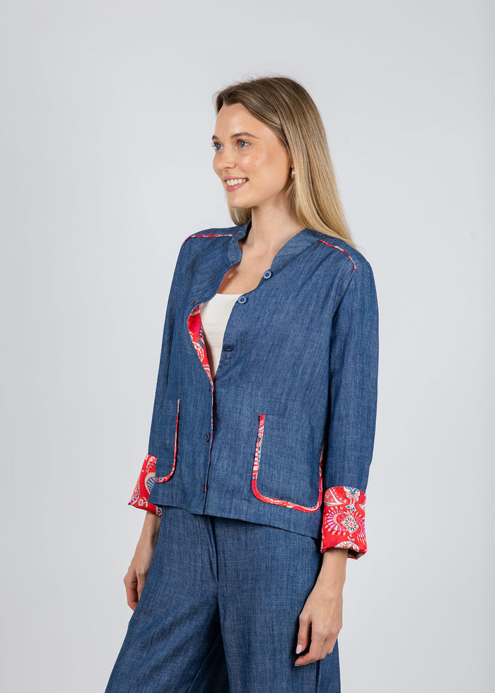 Aldomartins Janice Denim Jacket available at Barbara Katz