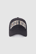 ANINE BING Jeremy Baseball Cap - Washed Black - front view