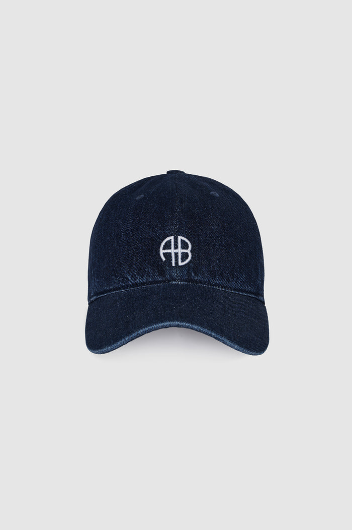 ANINE BING Jeremy Baseball Cap Ab - Ink Blue - front view