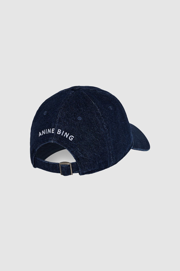 ANINE BING Jeremy Baseball Cap Ab - Ink Blue - back view