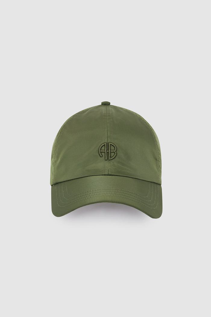 ANINE BING Jeremy Baseball Cap Ab Nylon - Army Green - front view