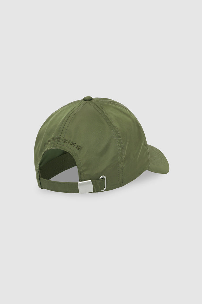 ANINE BING Jeremy Baseball Cap Ab Nylon - Army Green - back view
