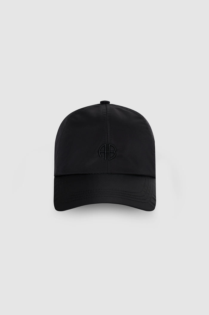 ANINE BING Jeremy Baseball Cap Ab Nylon - Black - front view