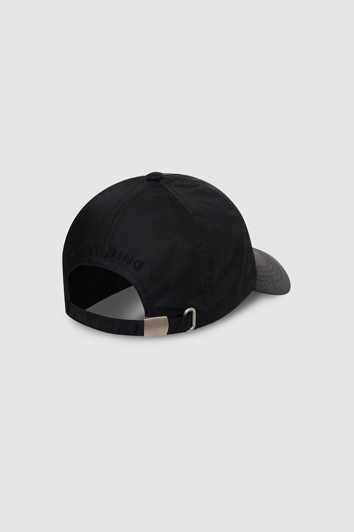 ANINE BING Jeremy Baseball Cap Ab Nylon - Black - back view
