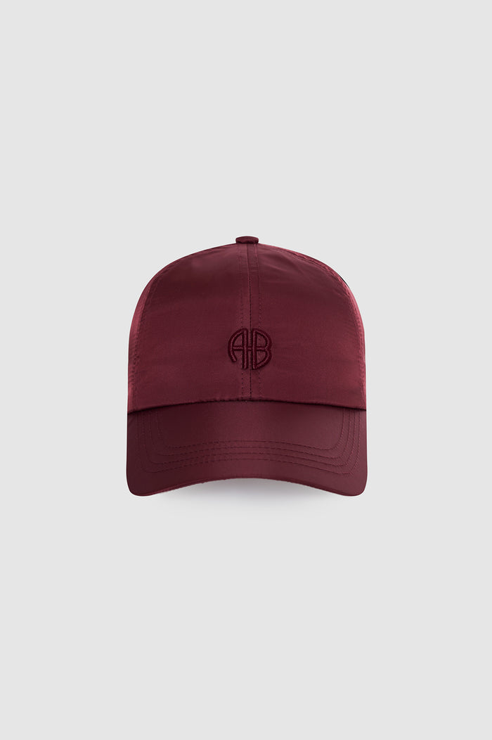 ANINE BING Jeremy Baseball Cap Ab Nylon - Fig - on model front
