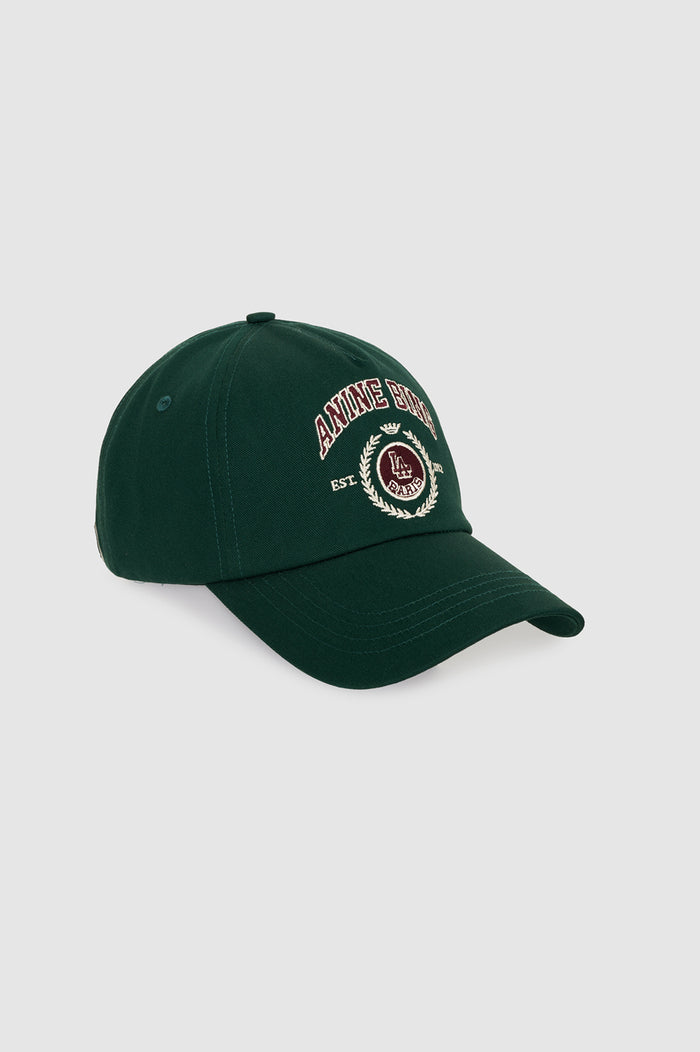 ANINE BING Jeremy Baseball Cap Collegiate - Deep Emerald side view