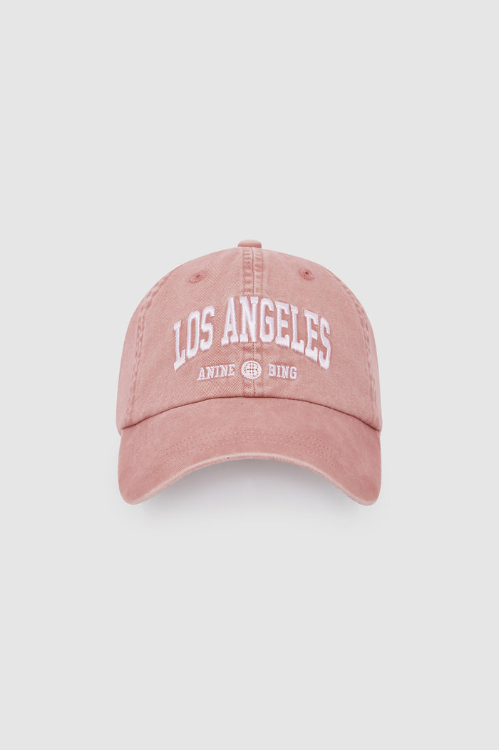 ANINE BING Jeremy Baseball Cap Los Angeles University - Earth Red - front view