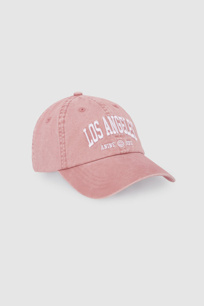 ANINE BING Jeremy Baseball Cap Los Angeles University - Earth Red - side view