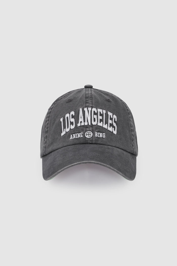 ANINE BING Jeremy Baseball Cap Los Angeles University - Washed Grey - front view