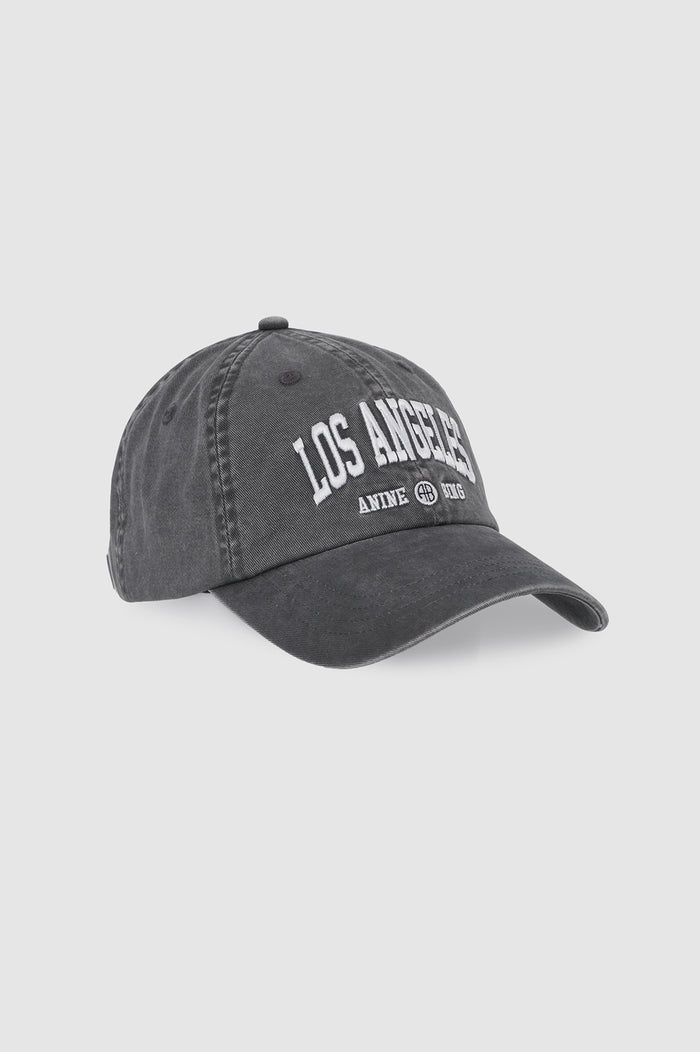 ANINE BING Jeremy Baseball Cap Los Angeles University - Washed Grey - side view