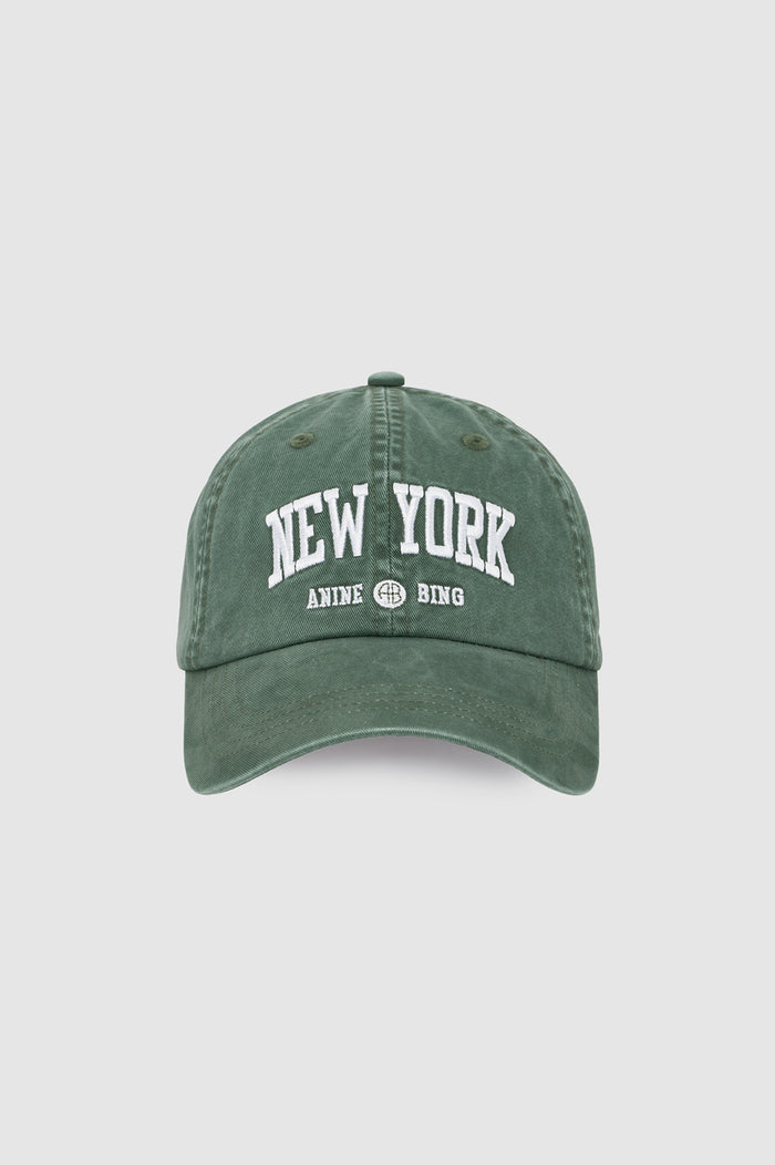 ANINE BING Jeremy Baseball Cap New York University - Cilantro - front view