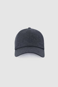 ANINE BING Jeremy Baseball Cap Wool - Grey Wool - front view