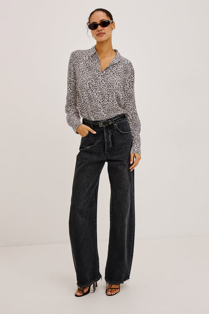 Rails Josephine Shirt in Ecru Cheetah available at Barbara Katz
