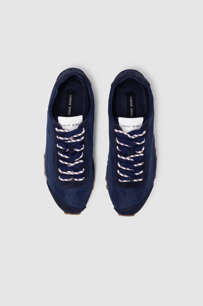 ANINE BING Juna Sneakers - Navy - top pair view