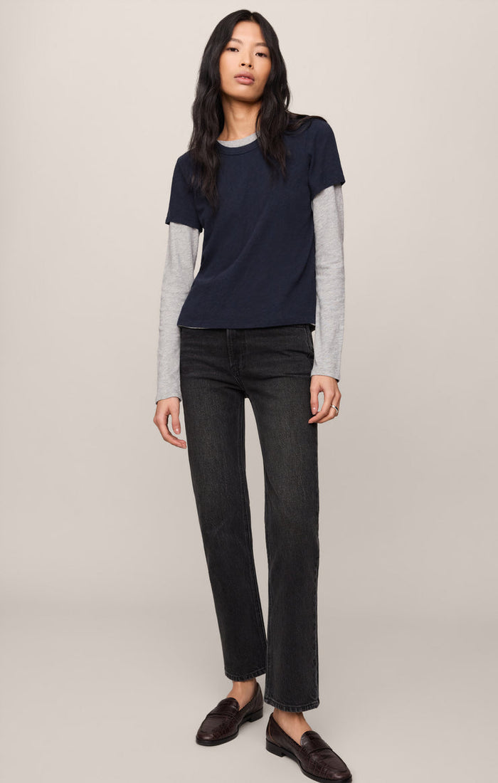 Z Supply Junie Slub Tee in Eclipse available at Barbara Katz