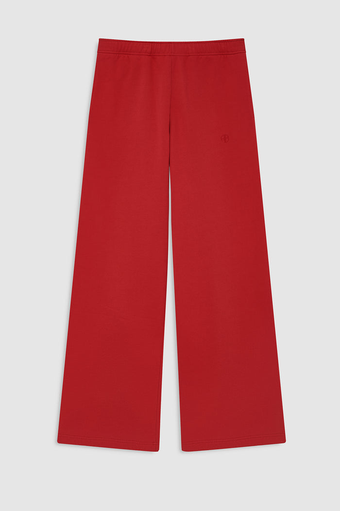 ANINE BING Kacey Sweatpant - Tango Red - on model front - front view