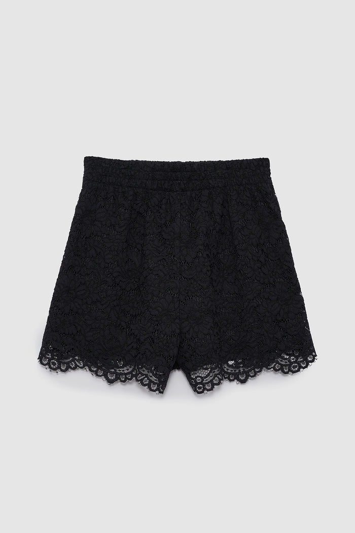 ANINE BING Kam Short - Black Lace - front view