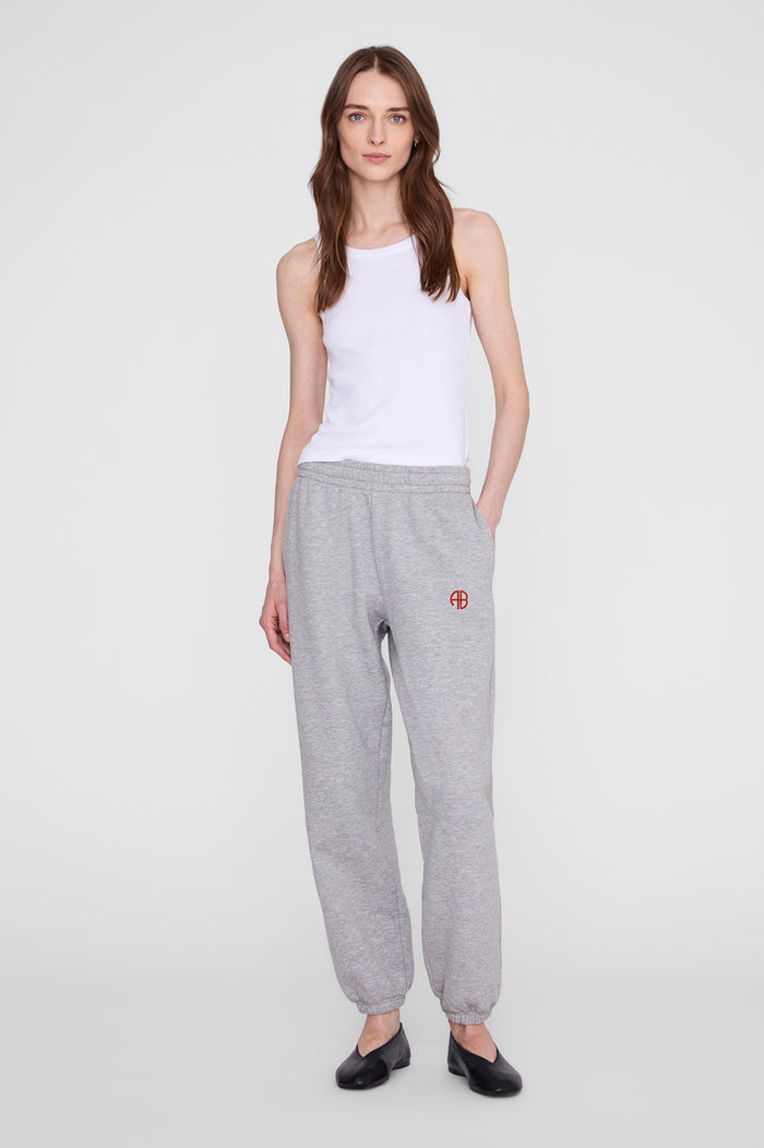 ANINE BING Karter Sweatpant - Grey - on model front second image