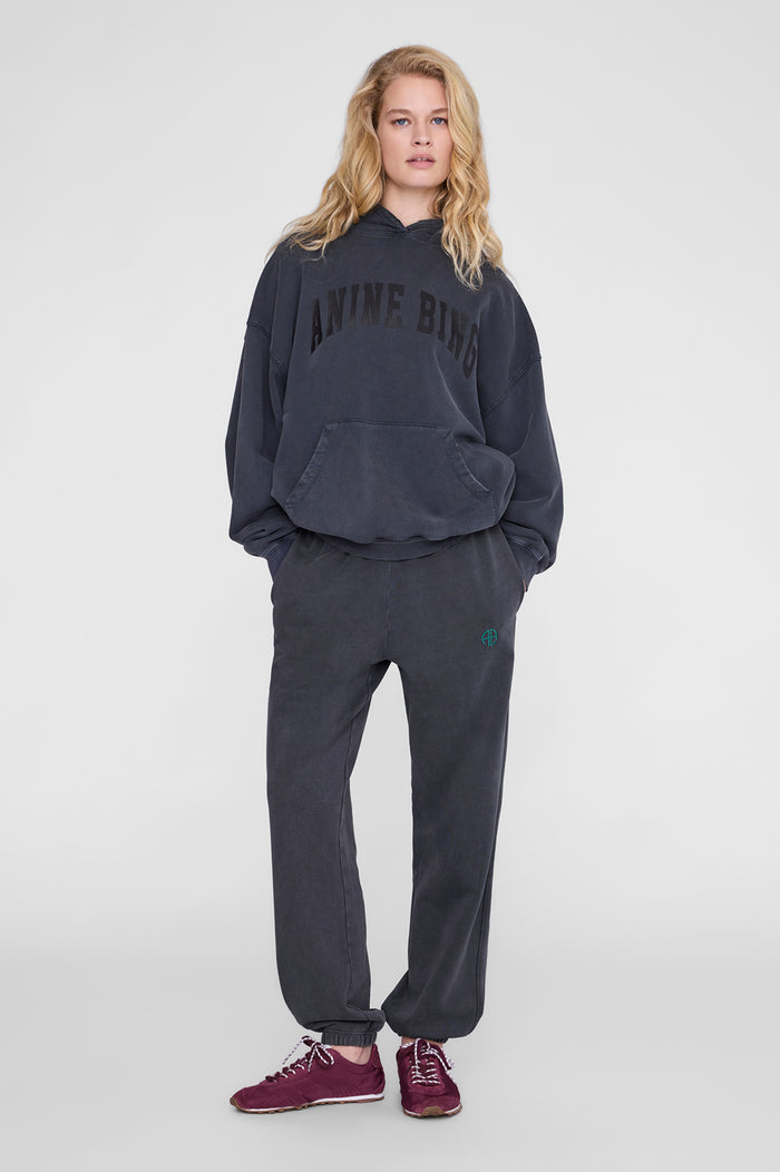 ANINE BING - Karter Sweatpant - Washed Black - on model front