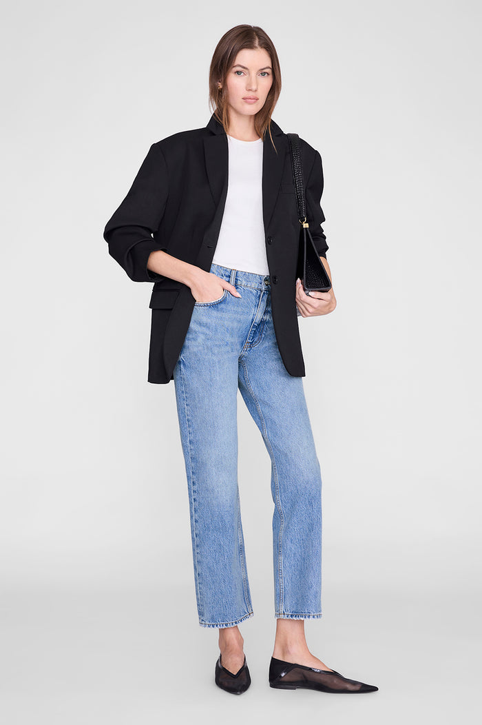 ANINE BING Kate Jean - Arbor Blue - on model front second image