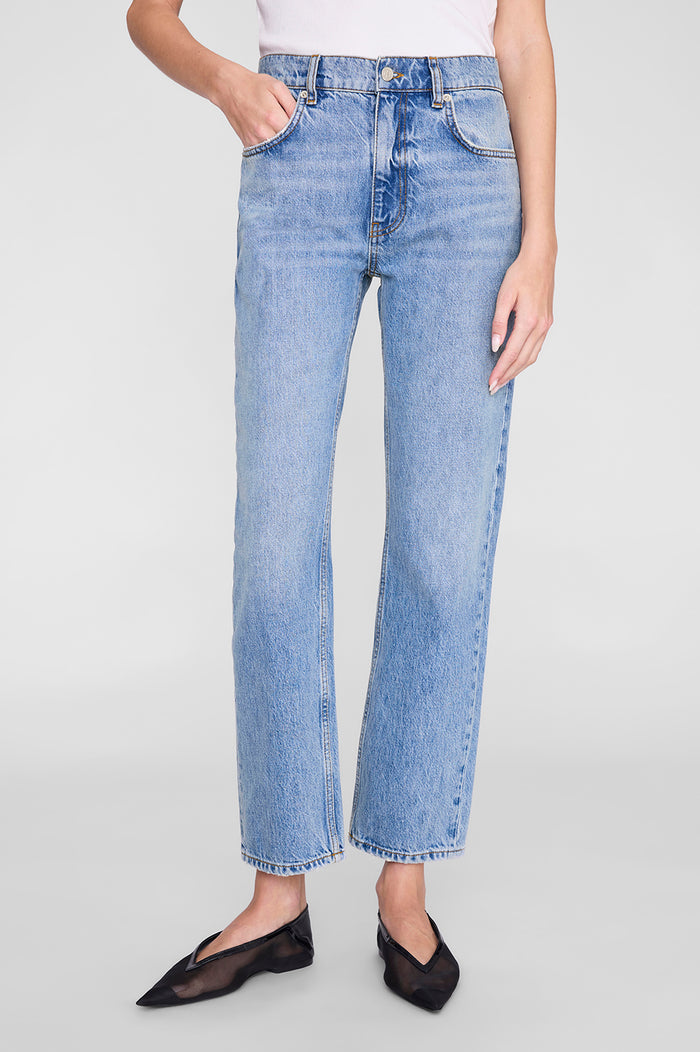ANINE BING Kate Jean - Arbor Blue - on model front detail