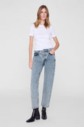ANINE BING Kate Jean 29" - Snow Blue - on model front
