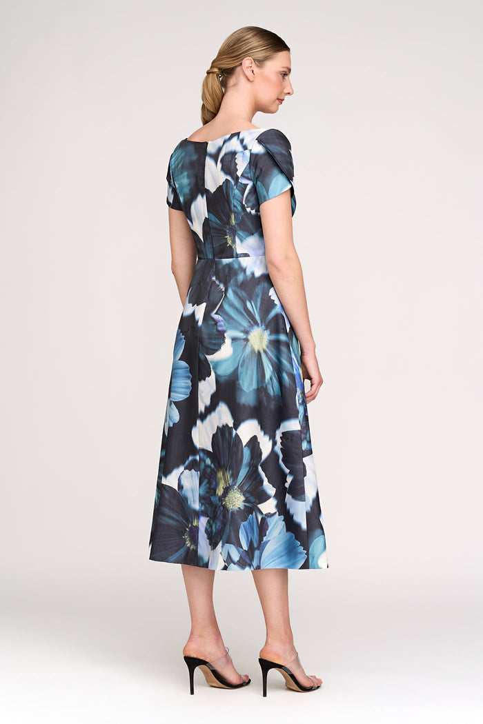 Kay Unger "Emma" Floral Tea Length Dress 55112812