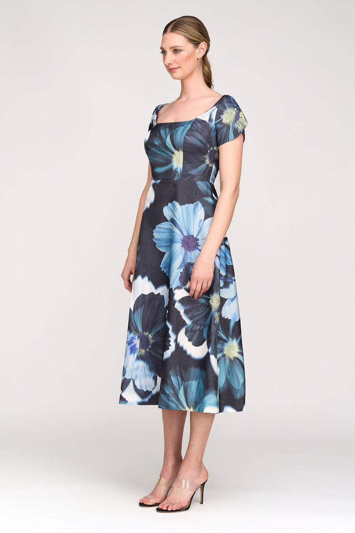 Kay Unger "Emma" Floral Tea Length Dress 55112812