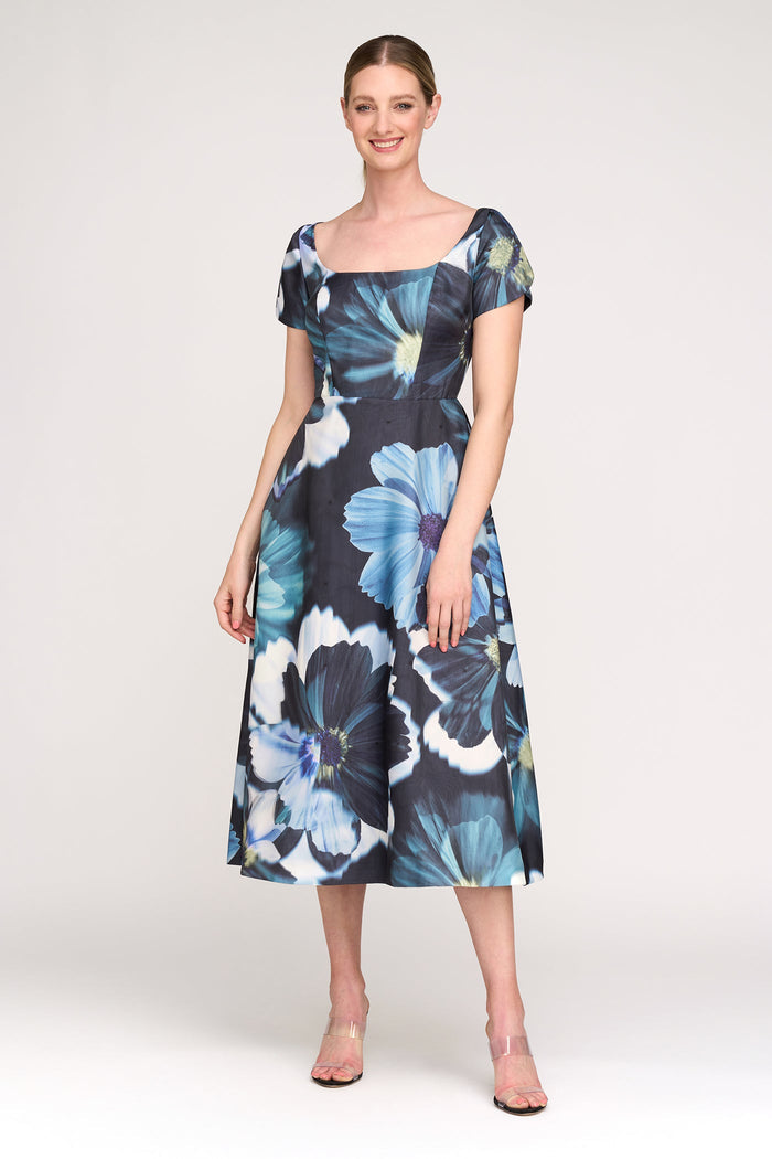 Kay Unger "Emma" Floral Tea Length Dress 55112812