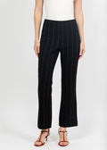 Olivia by Habitat Kick Flare Pant in Black Pinstripe available at Barbara Katz