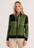 Zaket & Plover Knit Zip Cardigan in Black available at Barbara Katz