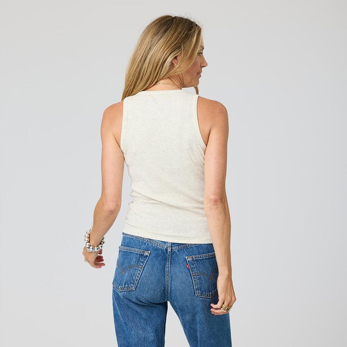Kerri Rosenthal KR Tank Top in Oatmeal Heather available at Barbara Katz
