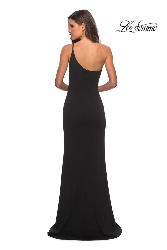 La Femme Long One Shoulder Dress 28176