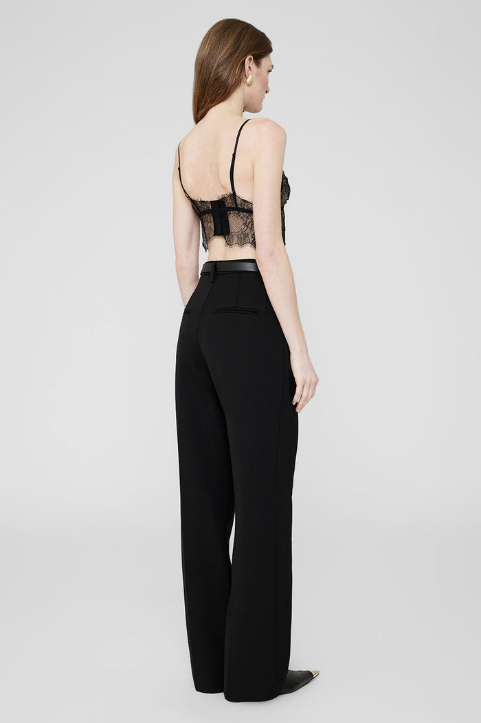 ANINE BING Lace Bralette - Black - On Model Back