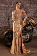 Ladivine Strapless Satin Long Dress C168