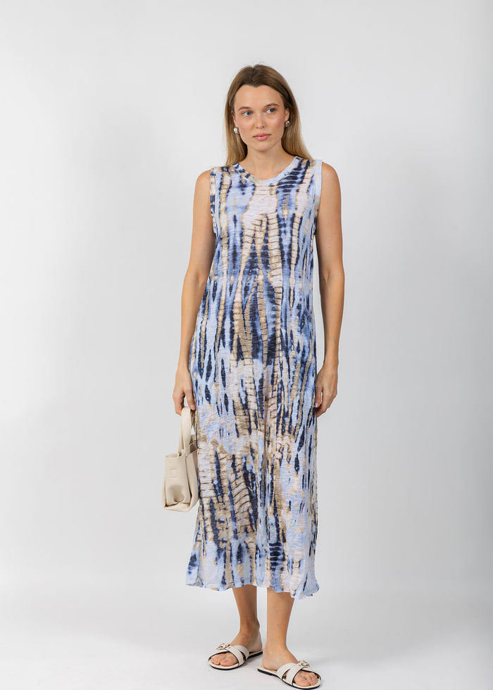 David Cline Laura Long Maxi Dress in Storm available at Barbara Katz