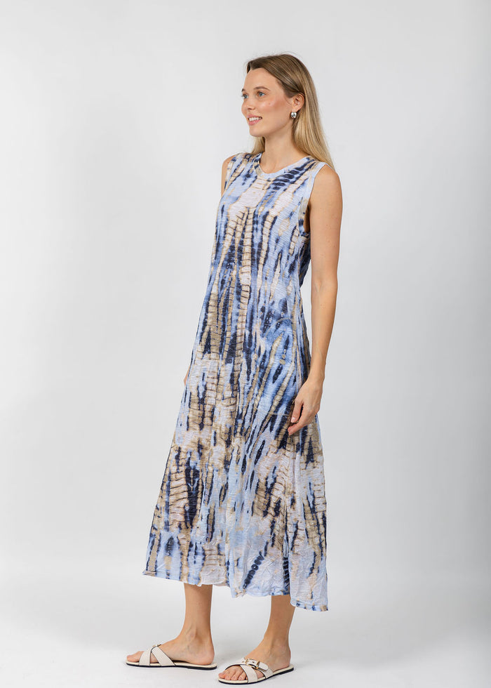 David Cline Laura Long Maxi Dress in Storm available at Barbara Katz