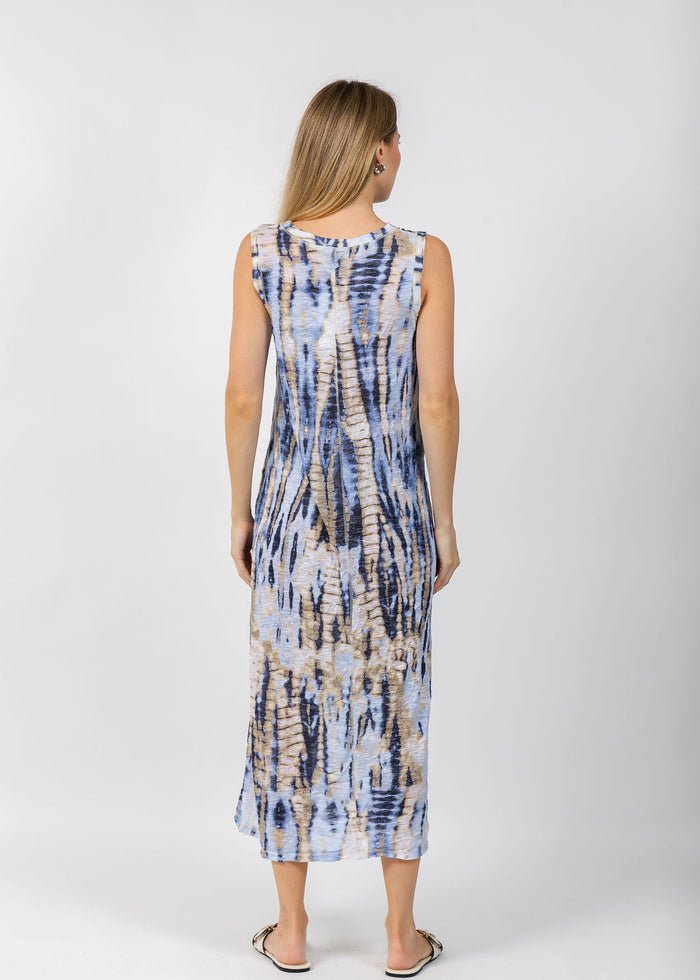 David Cline Laura Long Maxi Dress in Storm available at Barbara Katz