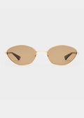Le Specs Le Bebe Sunglasses in Gold available at Barbara Katz
