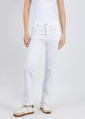 Frame Le Sleek Straight Jeans in White available at Barbara Katz