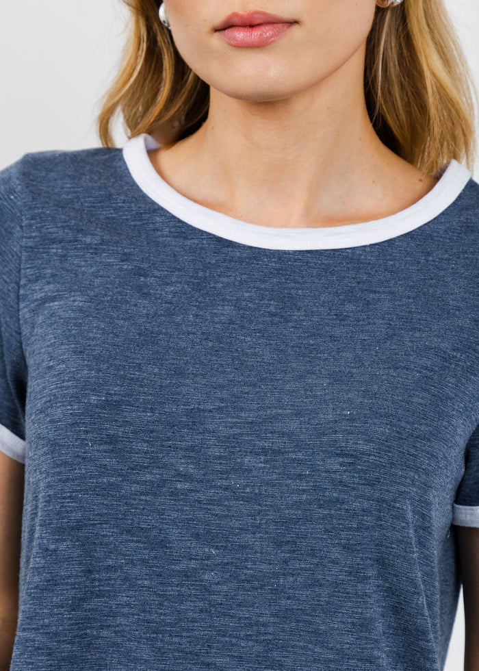 Nally & Millie Leah Layered Tee - Seaport available at Barbara Katz