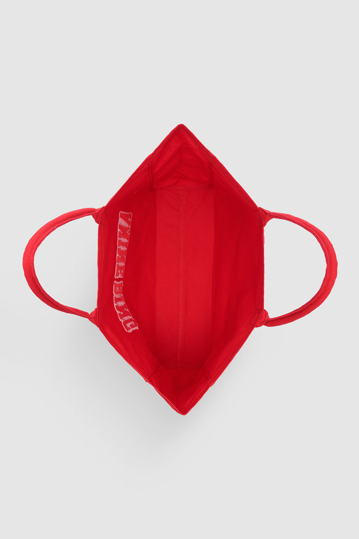 ANINE BING Leo Canvas Tote - Tango Red - top view