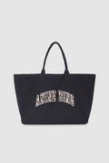 ANINE BING Leo Canvas Tote - Washed Black - front view
