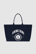 ANINE BING Leo Canvas Tote Collegiate - Blue - front view