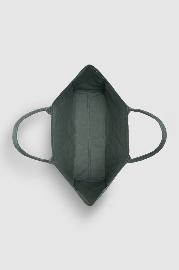 ANINE BING Leo Canvas Tote New York University - Cilantro - top view