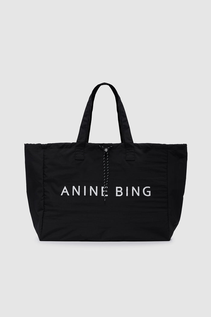 ANINE BING Leo Sport Tote - Black - front view