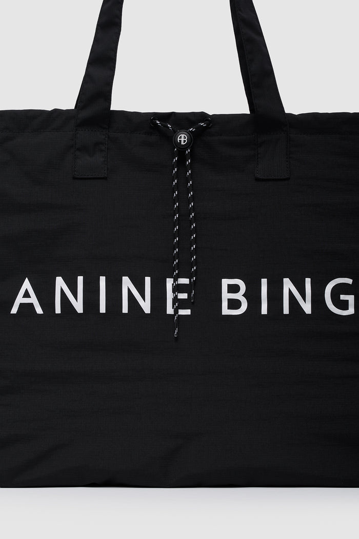 ANINE BING Leo Sport Tote - Black - detail view